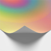 Kleurrijke regenboog Concentrische cirkelruimte Cadeaupapier (Hoek)