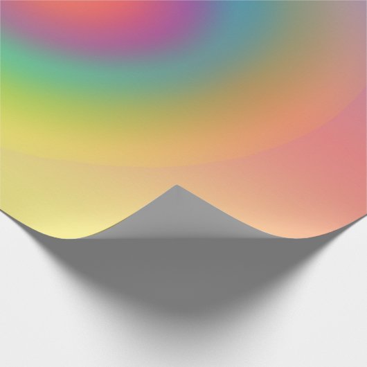 Kleurrijke regenboog Concentrische cirkelruimte Cadeaupapier (Hoek)