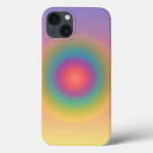 Kleurrijke regenboog Concentrische cirkelruimte Case-Mate iPhone Case (Achterkant)