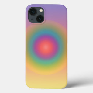 Kleurrijke regenboog Concentrische cirkelruimte Case-Mate iPhone Case