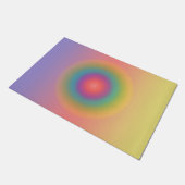 Kleurrijke regenboog Concentrische cirkelruimte Deurmat (Schuin)