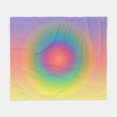 Kleurrijke regenboog Concentrische cirkelruimte Fleece Deken (Voorkant (Horizontaal))