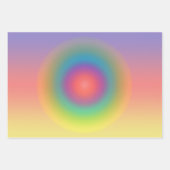 Kleurrijke regenboog Concentrische cirkelruimte Inpakpapier Vel (Voorkant 2)