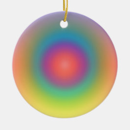 Kleurrijke regenboog Concentrische cirkelruimte Keramisch Ornament