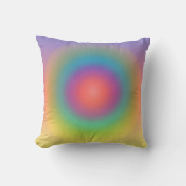 Kleurrijke regenboog Concentrische cirkelruimte Kussen
