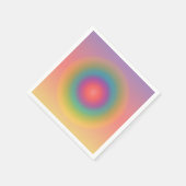 Kleurrijke regenboog Concentrische cirkelruimte Servet (Hoek)