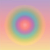 Kleurrijke regenboog Concentrische cirkelruimte Sticker (Voorkant)