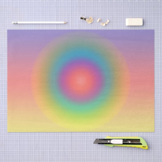 Kleurrijke regenboog Concentrische cirkelruimte Tissuepapier (Craft)