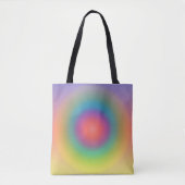 Kleurrijke regenboog Concentrische cirkelruimte Tote Bag (Voorkant)