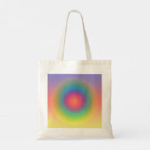 Kleurrijke regenboog Concentrische cirkelruimte Tote Bag (Achterkant)