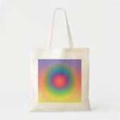 Kleurrijke regenboog Concentrische cirkelruimte Tote Bag (Voorkant)