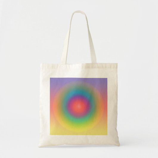 Kleurrijke regenboog Concentrische cirkelruimte Tote Bag (Voorkant)
