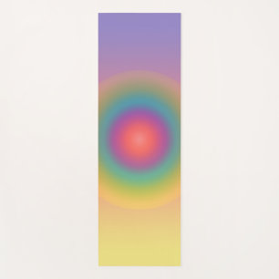 Kleurrijke regenboog Concentrische cirkelruimte Yogamat