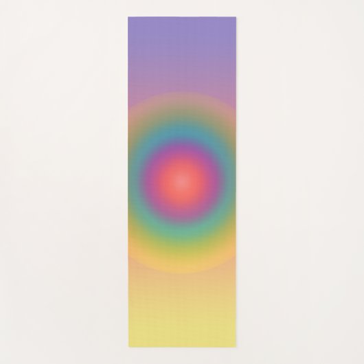 Kleurrijke regenboog Concentrische cirkelruimte Yogamat (Voorkant)