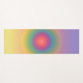 Kleurrijke regenboog Concentrische cirkelruimte Yogamat (Voorkant (horizontaal))