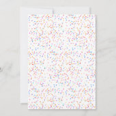 Kleurrijke Regenboog Confetti Bruiloft Kaart (Achterkant)