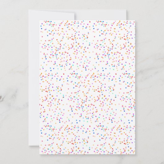 Kleurrijke Regenboog Confetti Bruiloft Kaart (Achterkant)