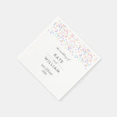 Kleurrijke Regenboog Confetti Bruiloft Servet (Hoek)