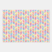 Kleurrijke regenboog Confetti driehoek Zigzag Stip Inpakpapier Vel (Voorkant 2)