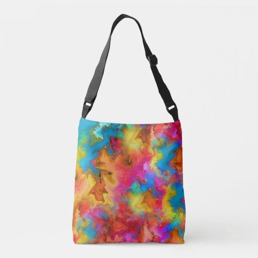 kleurrijke regenboog crossbody tas (Achterkant)