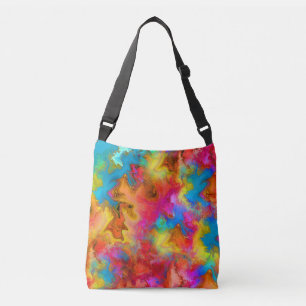 kleurrijke regenboog crossbody tas