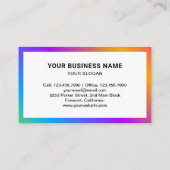 Kleurrijke Regenboog Cupcake Gebak Chef Bakkerij Visitekaartje (Achterkant)