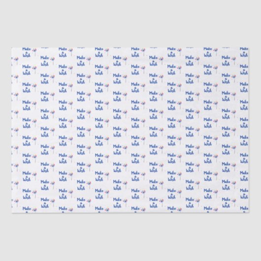 Kleurrijke regenboog Dandelion maakt een wens Tissuepapier (Voorkant)