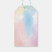 Kleurrijke Regenboog Dank u Label Verjaardagsfeest Cadeaulabel (Achterkant)