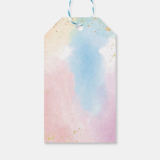 Kleurrijke Regenboog Dank u Label Verjaardagsfeest Cadeaulabel (Achterkant)