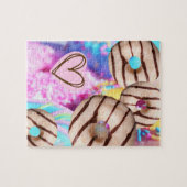 Kleurrijke regenboog donut puzzel legpuzzel (Horizontaal)