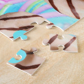 Kleurrijke regenboog donut puzzel legpuzzel (Zijkant)