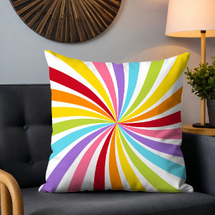Kleurrijke Regenboog Draaikolk Modern Kamerdecor Kussen
