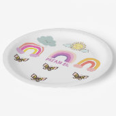 Kleurrijke regenboog droom groot papieren bordje (Gekanteld)
