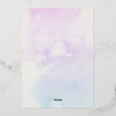 Kleurrijke Regenboog Eenhoorn Thema  Folie Uitnodiging (Achterkant)