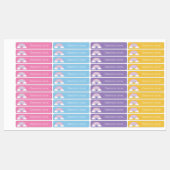 Kleurrijke regenboog Eenvoudige waterdichte Kinder Labels (Vel)