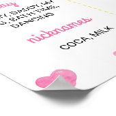 Kleurrijke Regenboog Eerste Verjaardag Milestone P Poster (Hoek)