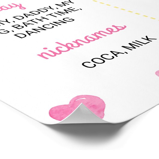 Kleurrijke Regenboog Eerste Verjaardag Milestone P Poster (Hoek)