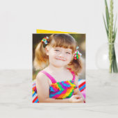 Kleurrijke Regenboog En Ballonnen Foto Kinderverja Bedankkaart (Achterkant)