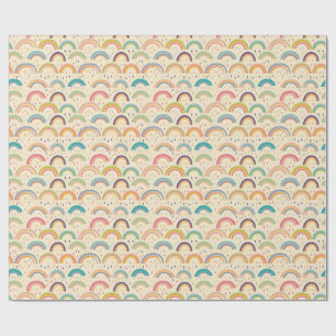 Kleurrijke Regenboog en Diamant Naadloos Patroon Cadeaupapier