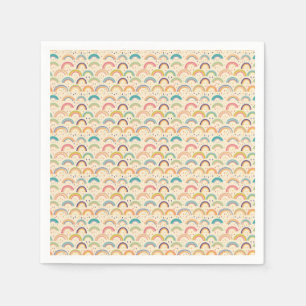 Kleurrijke Regenboog en Diamant Naadloos Patroon Servet