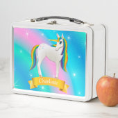 Kleurrijke regenboog en witte magische orn (In situ)