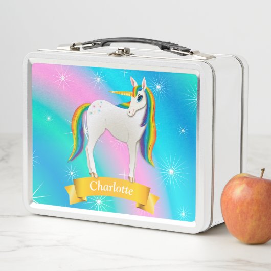 Kleurrijke regenboog en witte magische orn (In situ)