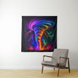Kleurrijke Regenboog Energie Vortex Elektrificeren Wandkleed