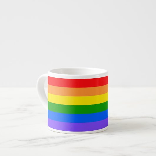 Kleurrijke Regenboog Espresso Kop (Links)