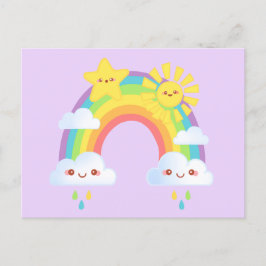 Kleurrijke regenboog esthetisch briefkaart
