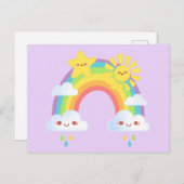 Kleurrijke regenboog esthetisch briefkaart (Voorkant / Achterkant)