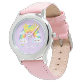 Kleurrijke regenboog esthetisch horloge