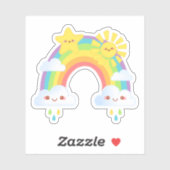 Kleurrijke regenboog esthetisch sticker (Vel)
