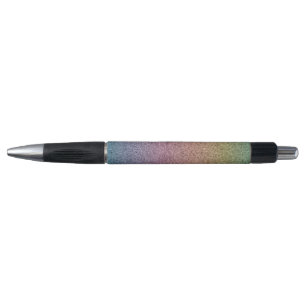 Kleurrijke regenboog Faux Glitter Pink Blauw Pen