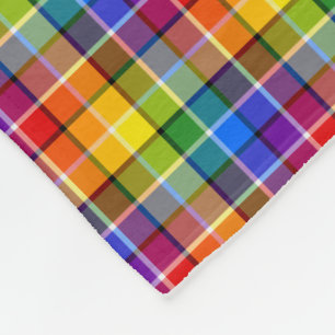 Kleurrijke regenboog fleece deken